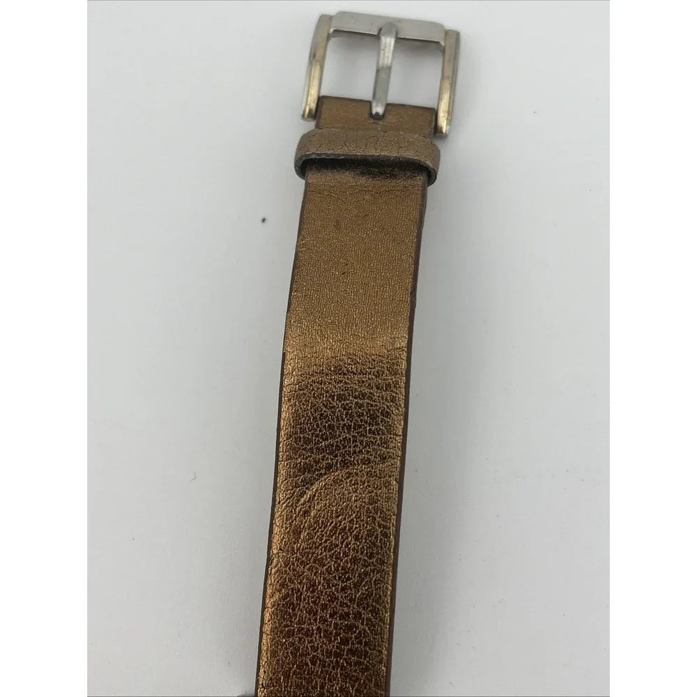 Gossip Watch Women‎ 32mm Case MOP Dial Copper Faux Leather Band- New Battery